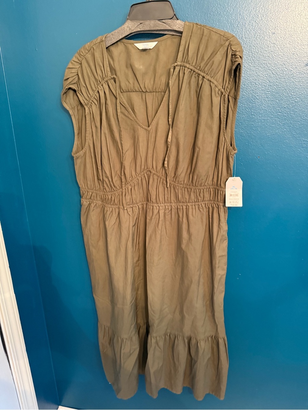 Lightweight Olive Midi Dress